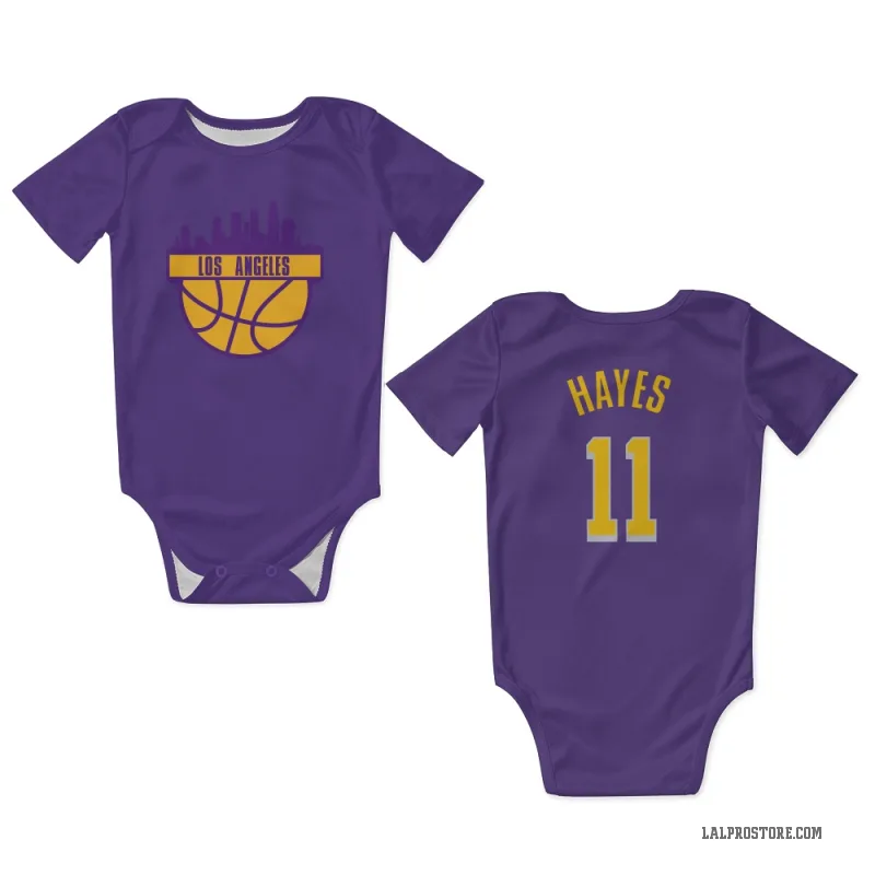 Jaxson Hayes  Purple Los Angeles Lakers  Newborn & Infant Bodysuit