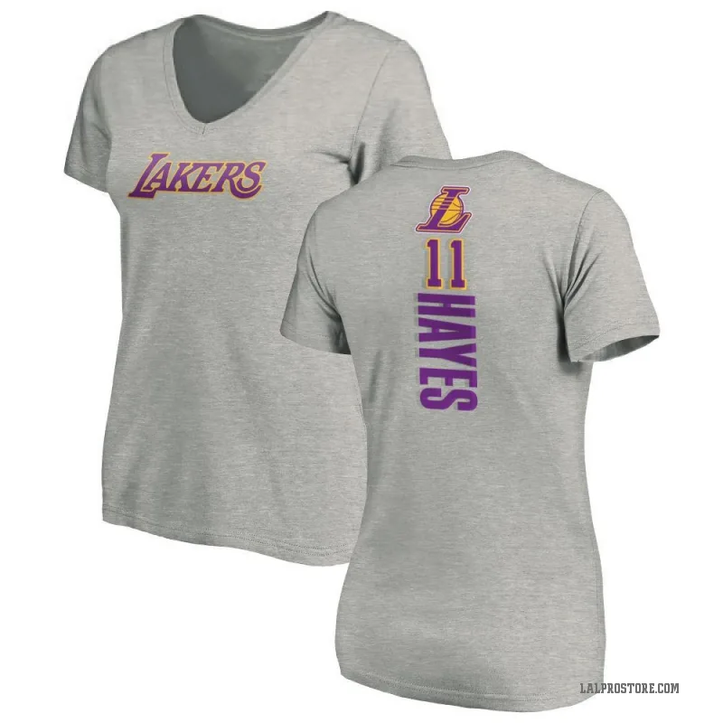 Jaxson Hayes Women's Los Angeles Lakers Ash Backer T-Shirt