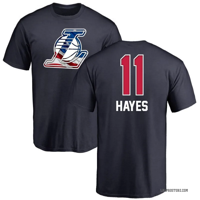 Jaxson Hayes Youth Navy Los Angeles Lakers Name and Number Banner Wave T-Shirt
