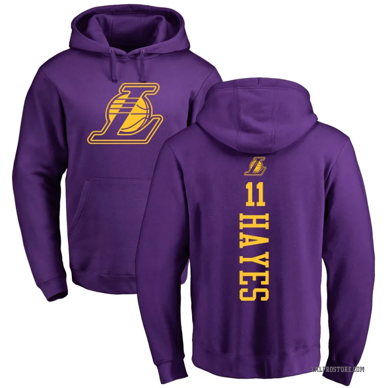 Jaxson Hayes Youth Purple Los Angeles Lakers Branded One Color Backer Pullover Hoodie