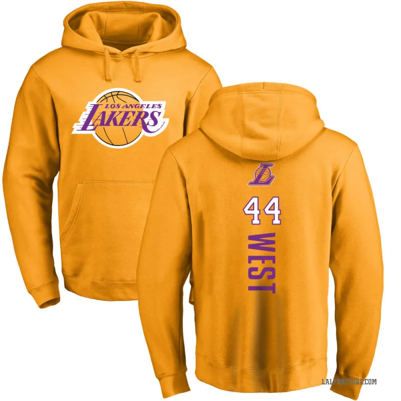 Jerry West Men's Gold Los Angeles Lakers Branded Backer Pullover Hoodie