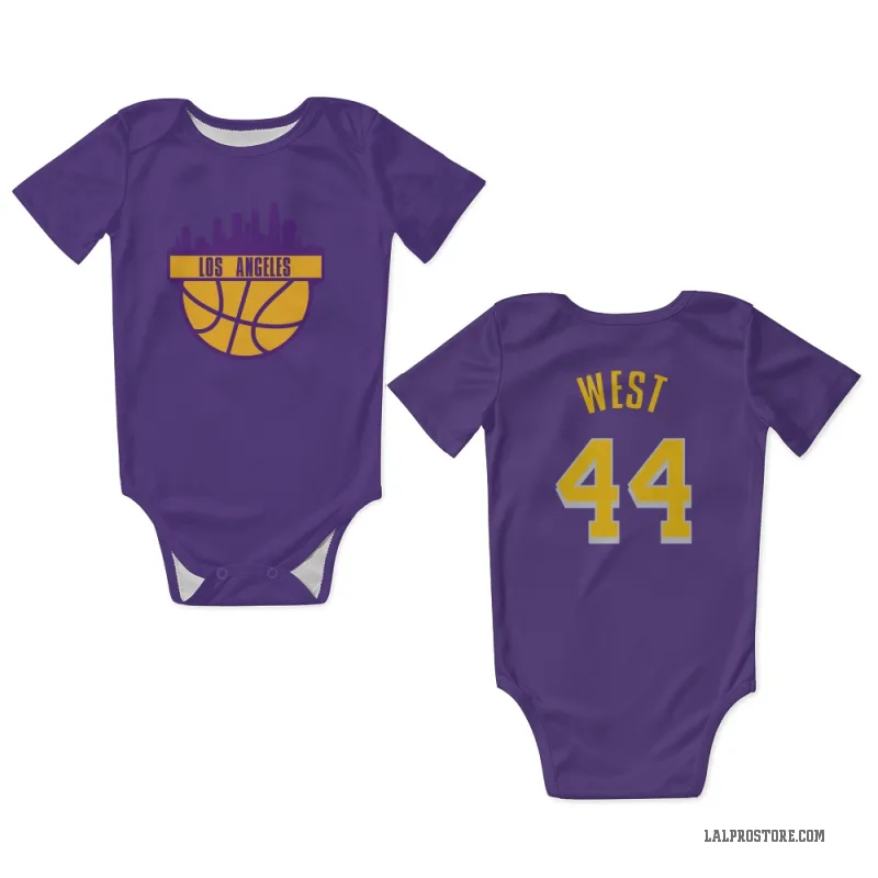 Jerry West  Purple Los Angeles Lakers  Newborn & Infant Bodysuit