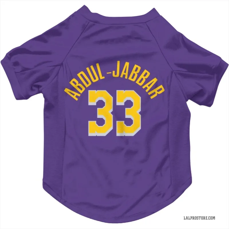 Kareem Abdul-Jabbar  Purple Los Angeles Lakers  Cat & Dog Pet Jersey