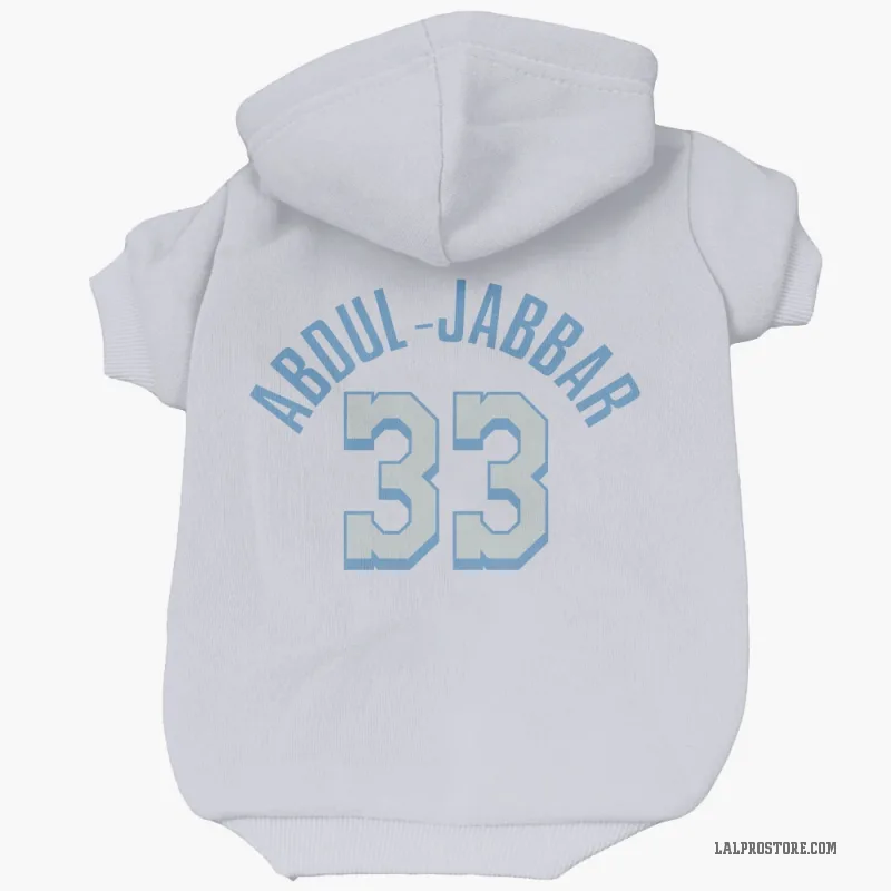 Kareem Abdul-Jabbar  White Los Angeles Lakers  Cat & Dog Pet Hoodie
