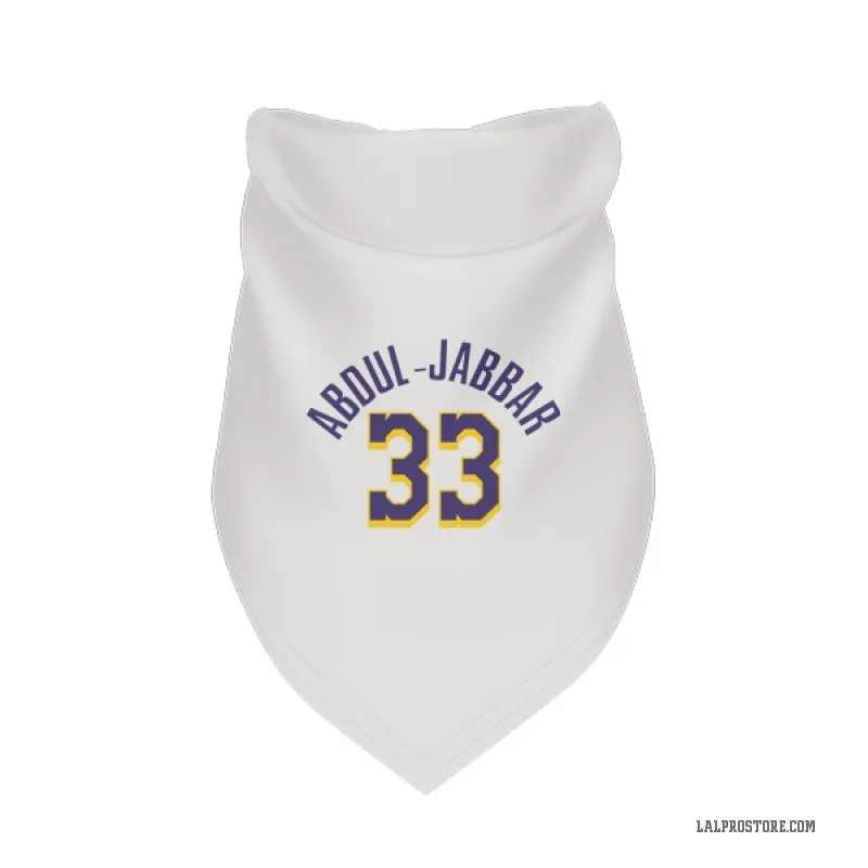 Kareem Abdul-Jabbar  White Purple Los Angeles Lakers  Cat & Dog Pet Bandana