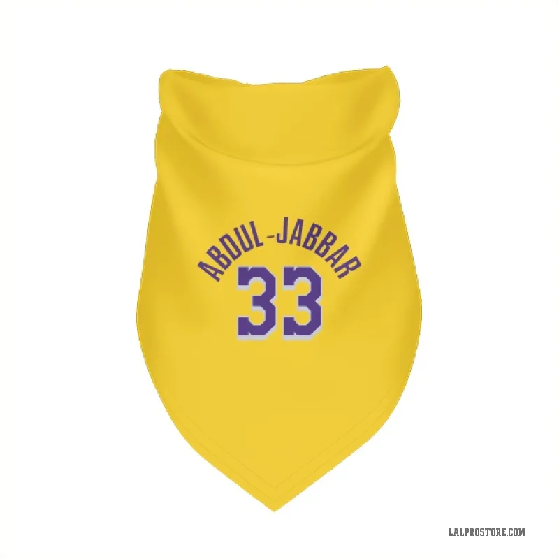 Kareem Abdul-Jabbar  Yellow Los Angeles Lakers  Cat & Dog Pet Bandana