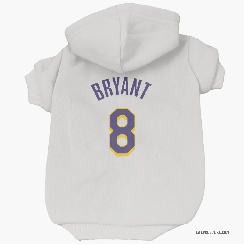 Kobe Bryant  White Purple Los Angeles Lakers  Cat & Dog Pet Hoodie