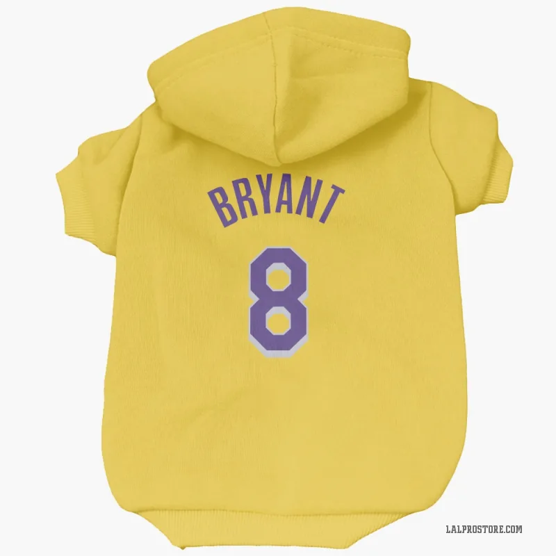Kobe Bryant  Yellow Los Angeles Lakers  Cat & Dog Pet Hoodie