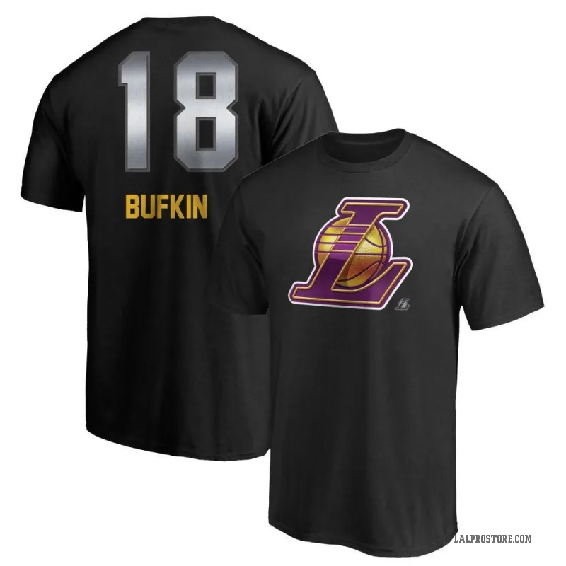 Kobe Bufkin Men's Black Los Angeles Lakers Midnight Mascot T-Shirt