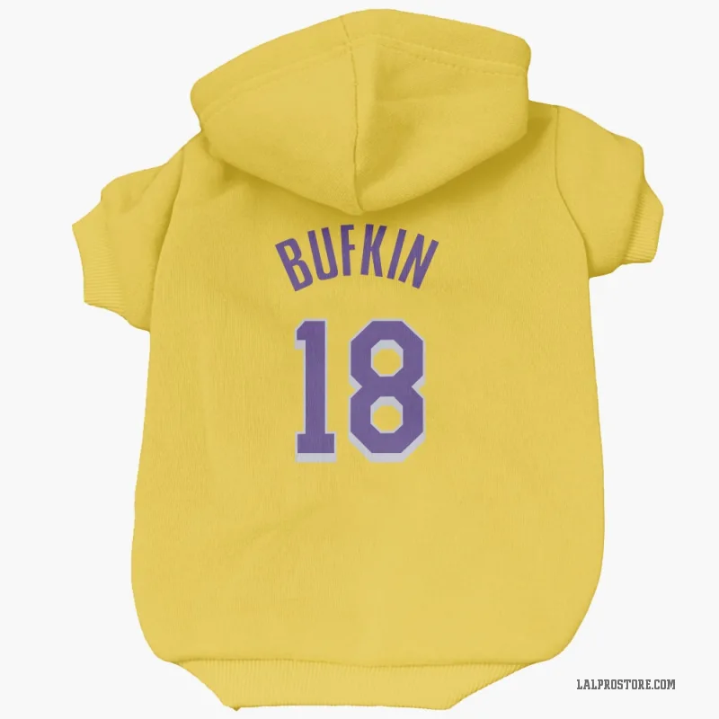 Kobe Bufkin  Yellow Los Angeles Lakers  Cat & Dog Pet Hoodie