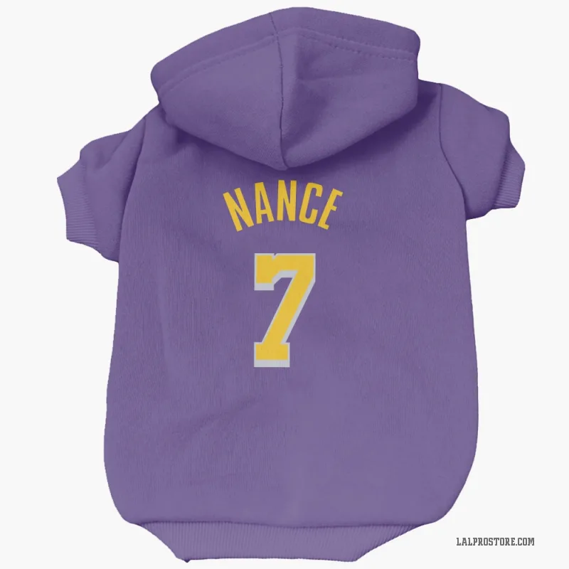 Larry Nance  Purple Los Angeles Lakers  Cat & Dog Pet Hoodie