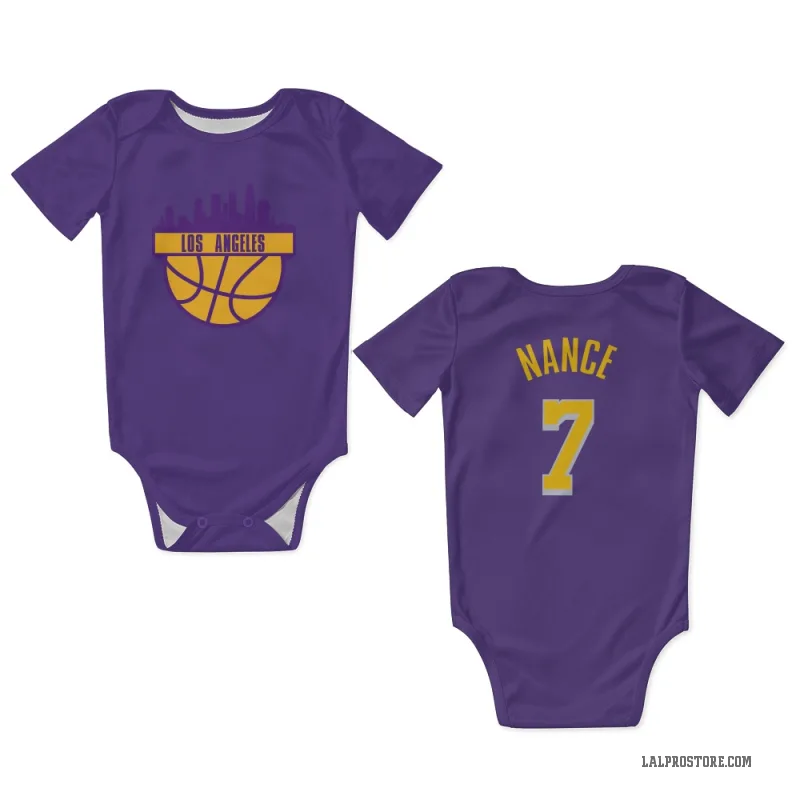 Larry Nance  Purple Los Angeles Lakers  Newborn & Infant Bodysuit