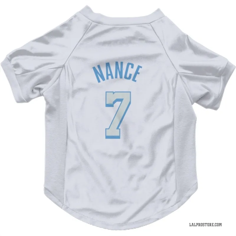 Larry Nance  White Los Angeles Lakers  Cat & Dog Pet Jersey