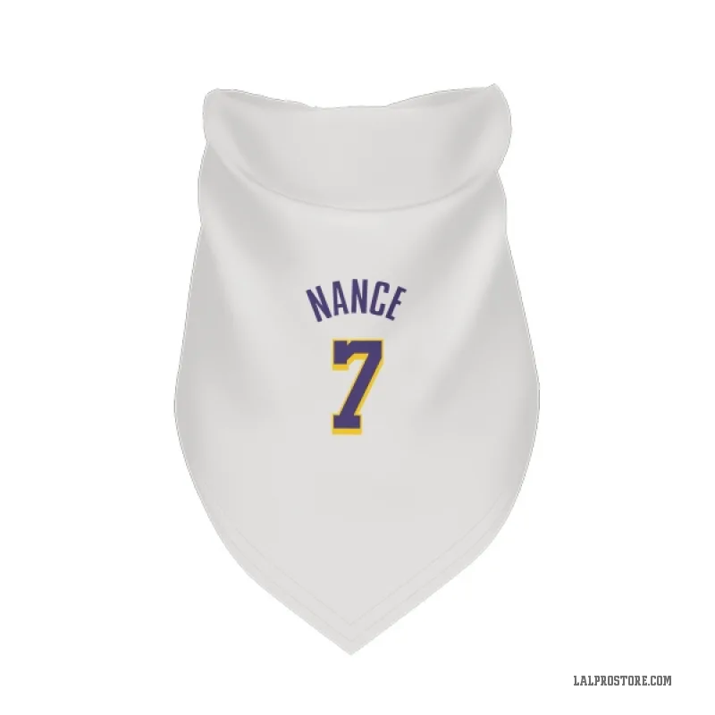 Larry Nance  White Purple Los Angeles Lakers  Cat & Dog Pet Bandana
