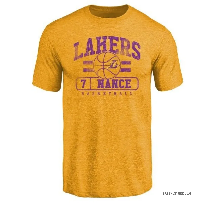 Larry Nance Youth Gold Los Angeles Lakers Baseline T-Shirt