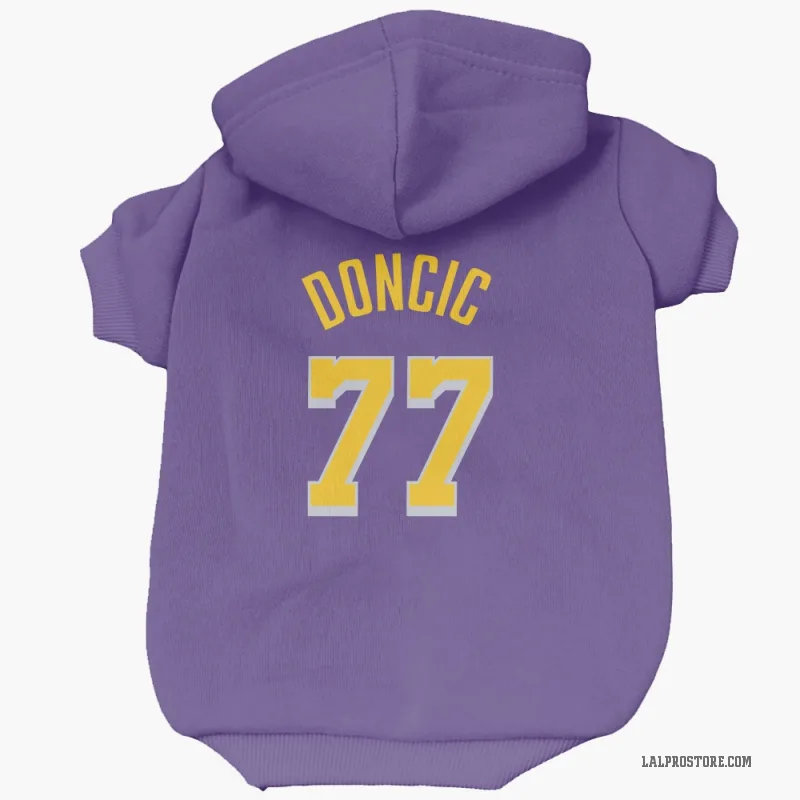 Luka Doncic  Purple Los Angeles Lakers  Cat & Dog Pet Hoodie