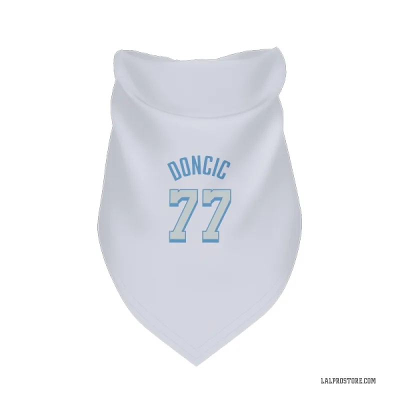 Luka Doncic White Los Angeles Lakers Cat & Dog Pet Bandana