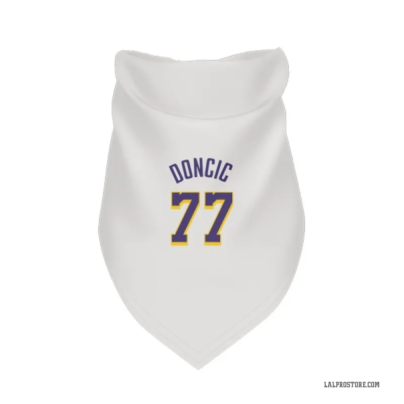 Luka Doncic White Purple Los Angeles Lakers Cat & Dog Pet Bandana