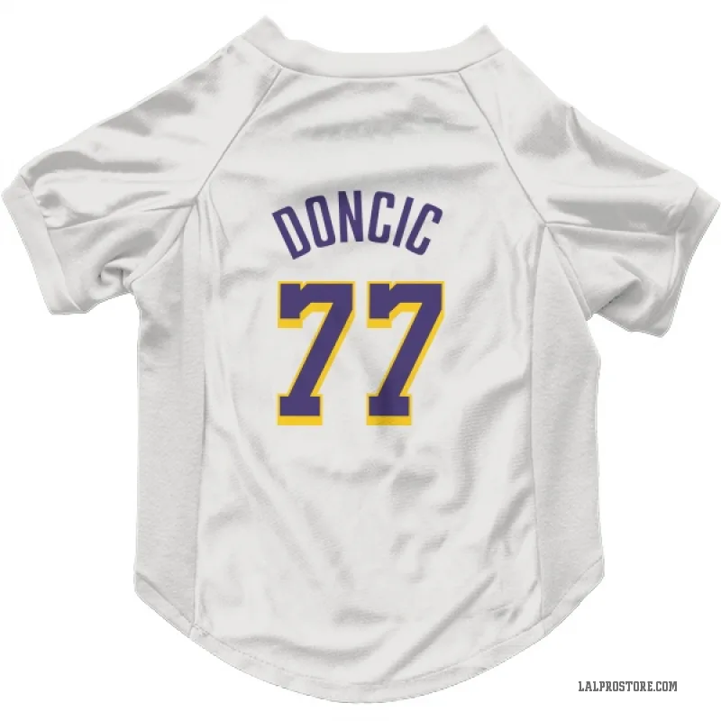 Luka Doncic White Purple Los Angeles Lakers Cat & Dog Pet
