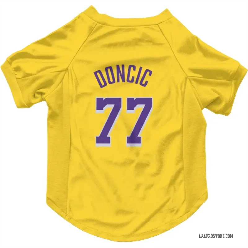 Luka Doncic  Yellow Los Angeles Lakers  Cat & Dog Pet Jersey