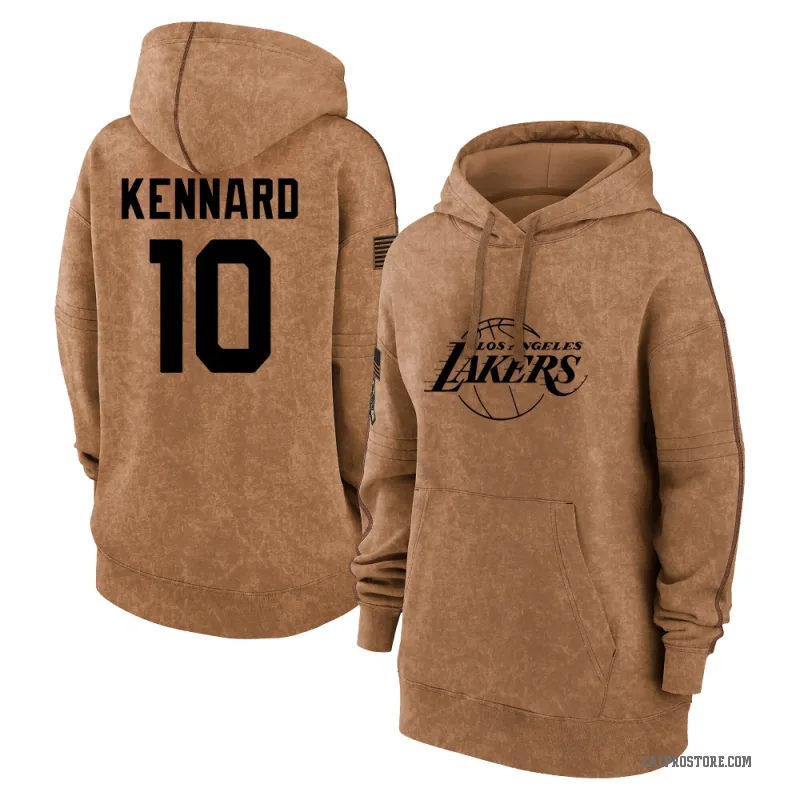 Luke Kennard Women's Brown Los Angeles Lakers 2023 Salute to Service Pullover Hoodie