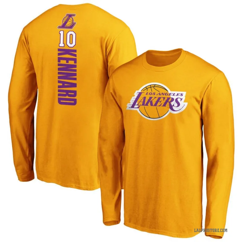 Luke Kennard Youth Gold Los Angeles Lakers Backer Long Sleeve T-Shirt
