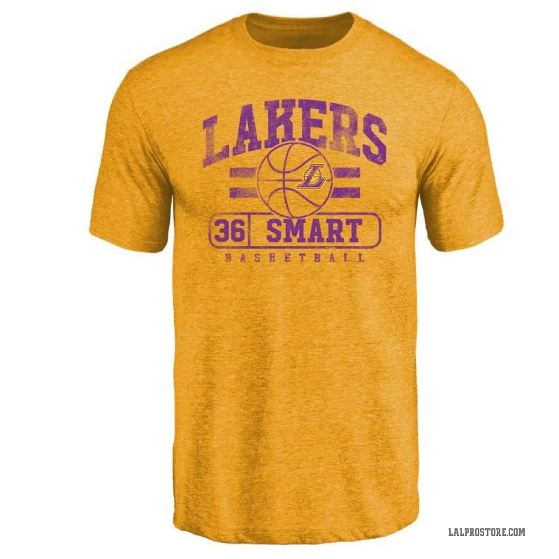 Marcus Smart Men's Gold Los Angeles Lakers Baseline T-Shirt