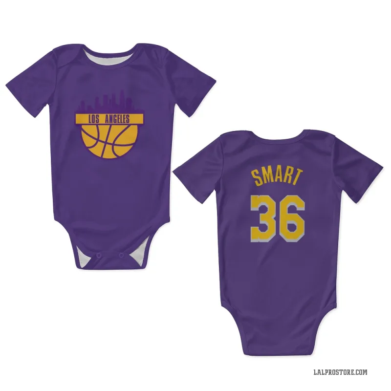 Marcus Smart  Purple Los Angeles Lakers  Newborn & Infant Bodysuit