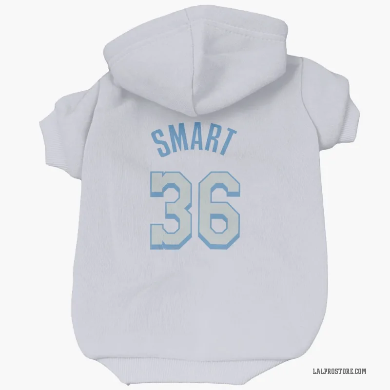 Marcus Smart  White Los Angeles Lakers  Cat & Dog Pet Hoodie