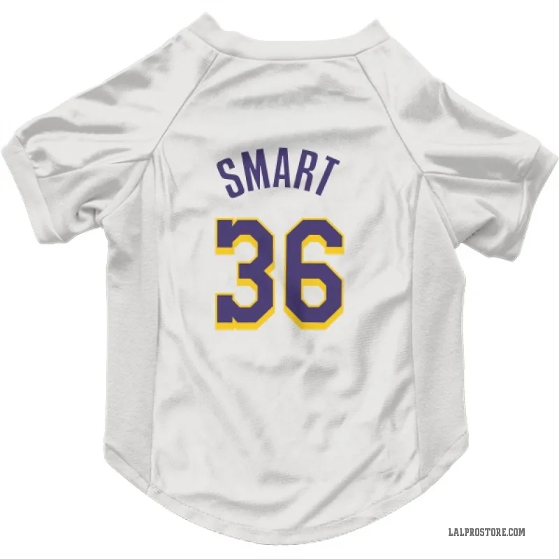 Marcus Smart  White Purple Los Angeles Lakers  Cat & Dog Pet Jersey
