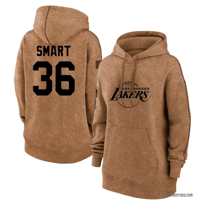Marcus Smart Women's Brown Los Angeles Lakers 2023 Salute to Service Pullover Hoodie