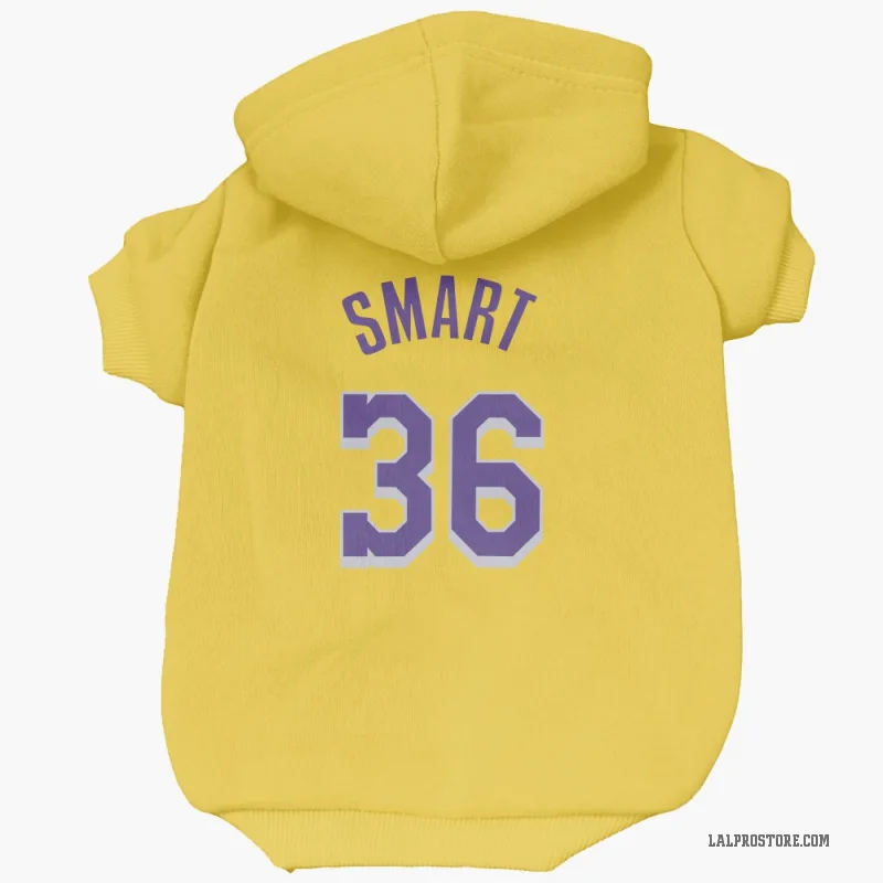 Marcus Smart  Yellow Los Angeles Lakers  Cat & Dog Pet Hoodie