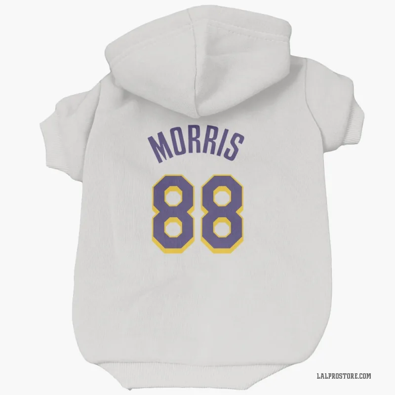Markieff Morris  White Purple Los Angeles Lakers  Cat & Dog Pet Hoodie