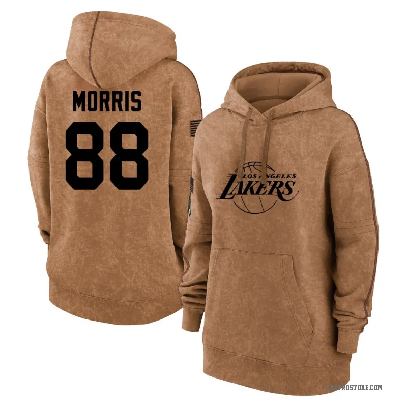 Markieff Morris Women's Brown Los Angeles Lakers 2023 Salute to Service Pullover Hoodie