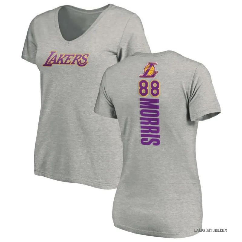 Markieff Morris Women's Los Angeles Lakers Ash Backer T-Shirt