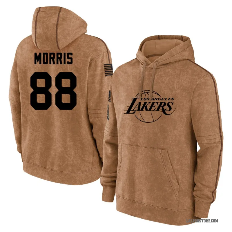 Markieff Morris Youth Brown Los Angeles Lakers 2023 Salute to Service Club Pullover Hoodie