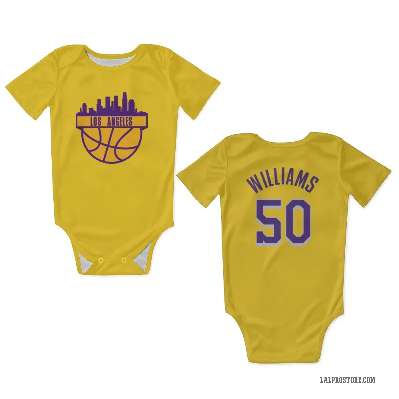 Nate Williams  Yellow Los Angeles Lakers  Newborn & Infant Bodysuit