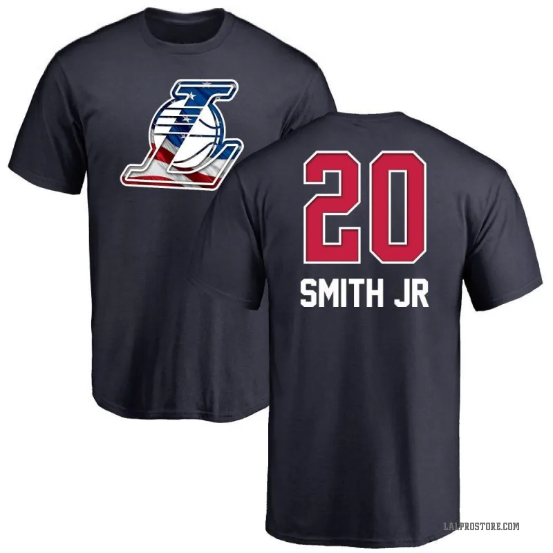 Nick Smith Jr. Men's Navy Los Angeles Lakers Name and Number Banner Wave T-Shirt