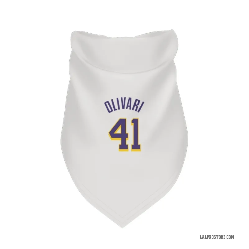 Quincy Olivari  White Purple Los Angeles Lakers  Cat & Dog Pet Bandana