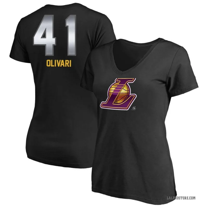 Quincy Olivari Women's Black Los Angeles Lakers Midnight Mascot T-Shirt