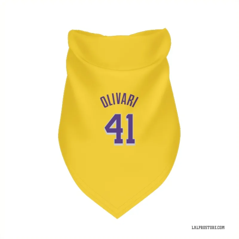 Quincy Olivari  Yellow Los Angeles Lakers  Cat & Dog Pet Bandana