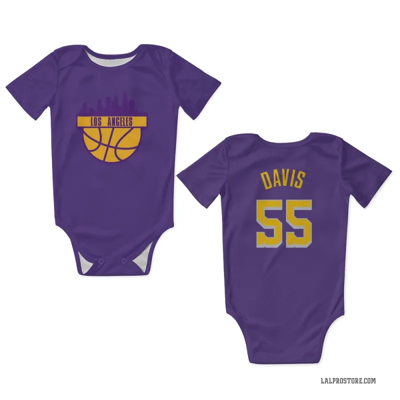 RJ Davis  Purple Los Angeles Lakers  Newborn & Infant Bodysuit
