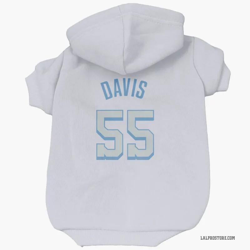 RJ Davis  White Los Angeles Lakers  Cat & Dog Pet Hoodie