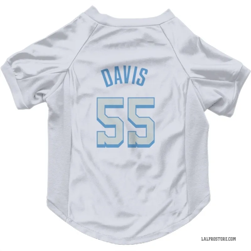 RJ Davis  White Los Angeles Lakers  Cat & Dog Pet Jersey