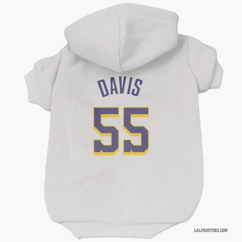 RJ Davis  White Purple Los Angeles Lakers  Cat & Dog Pet Hoodie