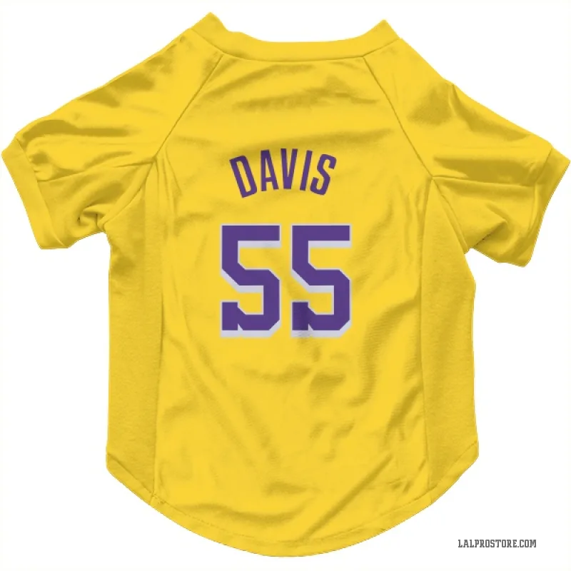 RJ Davis  Yellow Los Angeles Lakers  Cat & Dog Pet Jersey