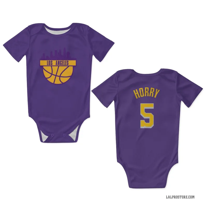 Robert Horry  Purple Los Angeles Lakers  Newborn & Infant Bodysuit