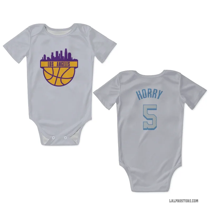 Robert Horry  White Los Angeles Lakers  Newborn & Infant Bodysuit