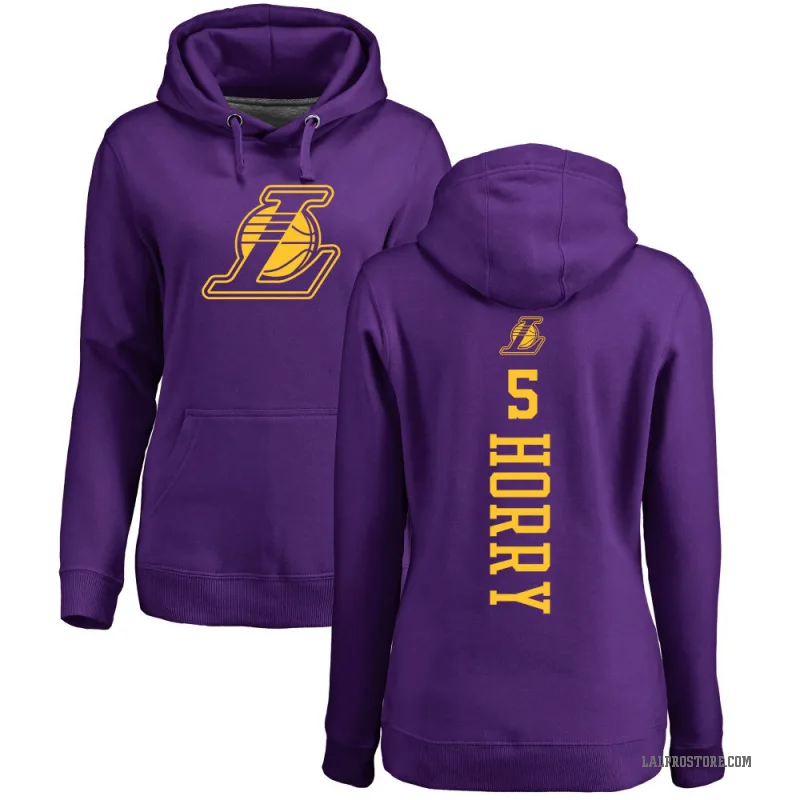 Robert Horry Women's Purple Los Angeles Lakers Branded One Color Backer Pullover Hoodie