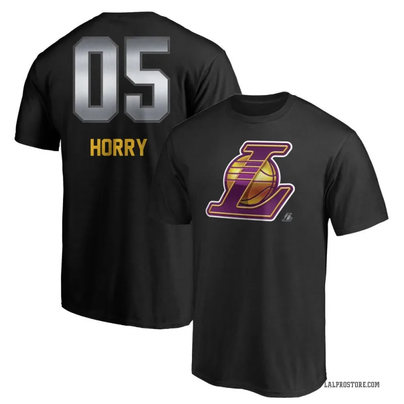 Robert Horry Youth Black Los Angeles Lakers Midnight Mascot T-Shirt
